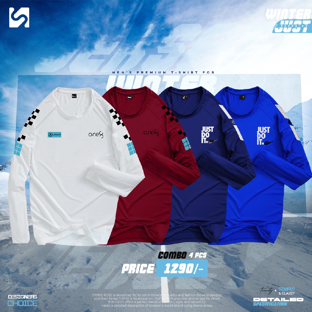 Offer 4 Pcs Sports Long Sleeve TShirt Combo Pack24872T Buy Online