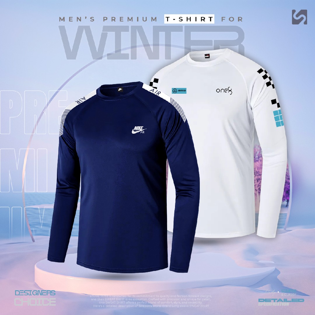 Offer 2 Pcs Sports Long Sleeve T-Shirt Combo Pack-25185T : Buy